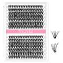 Lash Clusters 280Pcs Individual Lashes 40D 0.7D Curl 9-16MMIX Lash Extensions Clusters Lashes Soft&Natural DIY Eyelash Extension at Home(40D-D-9-16MIX)