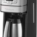 Cuisinart 10 Cup Coffee Maker with Grinder, Automatic Grind & Brew, Black/Silver, DGB-450NAS