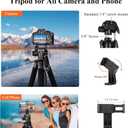Victiv Tripod 74-Camera-Tripod for Cell Phone, Aluminum Professional Heavy Duty Camera Tripod Stand, Tripod for Camera DSLR SLR with Carry Bag, Compatible with Canon Nikon iPhone