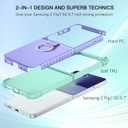 BENTOBEN for Samsung Galaxy Z Flip 7 5G Case with Ring, Heavy Duty 2 in 1 Full Body Rugged Galaxy Z Flip7 Case Girls Women Boy Men Shockproof Protection Cases Cover for Samsung Z Flip 7 6.9, Purple