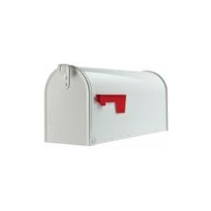 Gibraltar Mailboxes Elite Medium Capacity Galvanized Steel White, Post-Mount Mailbox, E1100W00
