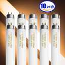Konideke 10 Pack, F32T8/835 32W T8 Fluorescent Tube Light Bulb 48 Inch, 3500K Warm White, 4 Foot Fluorescent Bulbs, G13 Medium Bi-Pin Base