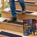 S&X Stair Treads Non-Slip Outdoor Grip Tape, 12-Pack, 6 x 30 Pre-Cut Anti Slip Tape, Black