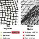 Golf Practice Net Heavy Duty 400GSM, 10/15/20/30ft Golf Ball Hitting Nets for Backyard Garage Indoor Outdoor,Adjustable Barrier Protective Batting Net for Baseball Hockey Soccer Sports Netting