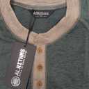 Men's Henley Shirt (Single or 2-Pack), Short Sleeve Raglan Smooth-Finish, Low-Lint & Soft All-Season Layering Top, XXL