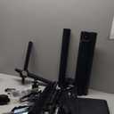 PERLESMITH Rolling TV Stand on Wheels for 23-60 Inch Flat Curved Screen TVs, Mobile TV Cart Height - Adjustable with Shelf/Tray, Portable TV Stand Holds up to 55 lbs, Max VESA 400x400mm, PSTVMC04 (Deeep Black)