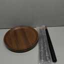 Plant Stand Indoor,Mid Century Walnut Wood Plant Table, Heavy Duty Metal Tall Flower Pot Stand,Modern Round Small Side End Table with Raised Design(12"x17")