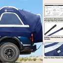 Pickup Truck Tent, Fit 5.5-6, 6.5ft Truck Bed, Waterproof PU3000 high Density Polyester Oxford, Windproof Pole and Insect-Prevention Double Layer Mesh Window & Door, Unique Rear Window Pipe