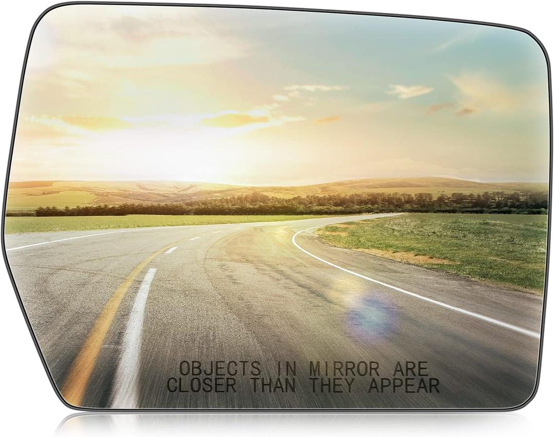 Passenger Right Side Power Heated Convex Mirror Glass Fits for 2004-2014 Ford F-150 Replacement for 4L3Z-17K707-DA