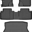 ANBINGOCar Floor Mats & Cargo Liner Fit for Honda Civic 2012-2015(Not Coupe) All Weather Floor Mats Set Custom for Honda Civic Full Set Floor Liners for Civic Accessories Black