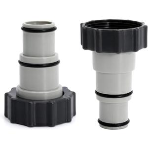 1.5" to 1.25" Replacement Threaded Pool Hose Connector Pool Hose Adapter A w/Collar for Threaded Connection Pumps and Salt Systems(2 Pack-A type)