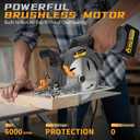 JEXUGK 6-1/2" Circular Saw, Cordless Circular Saw with 2 x 6.0Ah Battery