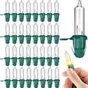 JOYIN 60 Pcs Replacement Christmas Tree Light Bulbs, 2.5V 0.425 Watt 170 mA Incandescent String Lights Replacement Bulb Green Base for Indoor/Outdoor Xmas Tree Lights Decoration (Warm White)