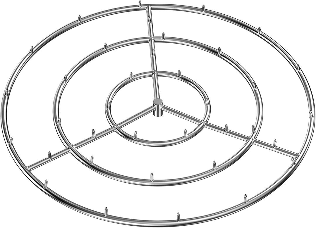 Skyflame 36-Inch Round Stainless Steel Fire Pit Jet Burner Ring - High Flame