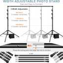 10.2x10Ft Heavy Duty Backdrop Stand, MSKIRA Adjustable Backdrop Support System Kit, Photoshoot Background Stand for Parties, Advertising Display with 6 Clamps, 4 Clips, 2 Sandbags, Carry Bag