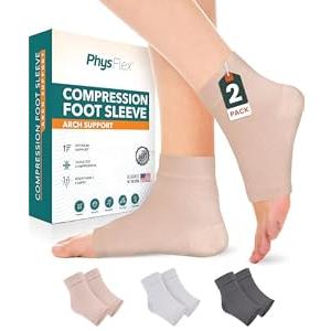Compression Socks 20-30mmHg for Plantar Fasciitis, Achilles Tendonitis Relief - Ankle Compression Sleeve for Heel Spurs, Foot Swelling & Fatigue - Arch Support Brace for Everyday Use (1 Pair)