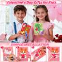 30 Pack Valentines Day Classroom Gifts for Kids - Valentines Cards with LED Finger Lights, Light Up Valentine Party Favors for School Class Exchange Valentines Gifts for Boys Girls