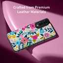 Goodon for Samsung Galaxy S25 Edge Case Wallet - Flip Folio Leather Cover with Trendy Floral Design, 3 Card Slots & Kickstand Function, Protective Phone Case for Women and Girls - Blooming Flowers