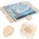 VEVOR 1500 Piece Revolving Puzzle Board with 5 Drawers and Lid, Portable Wooden Table for Adults Puzzle Accessories, Puzzle Organizer, Birthday Gift for Mom