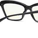 Anti Blue Light Glasses Blocking Filter Reduces Eyewear Strain Clear Gaming Computer Glasses Men Improve Comfort (Black, +1.0)