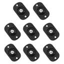 Quacc 8 Pack Self Adhesive Caster Wheels Appliance 360 Swivel Glide Smoothly Mini Rollers Coffee Machines Air Fryer Caster Slider for Small Kitchen Appliances, Trash Can, Furniture (Black)