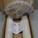 Lampshades set of 2, Tall Lamp Shades, 10" Top X 10" Bottom X 13" High Beige Large Line Fabric Lamp Shades, Easy Assembly Replacement Lampshades