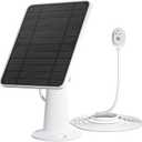 Solar Panel Charger Compatible with Arlo Pro 5S/Pro 4/Pro 3/Pro 3 Floodlight/Ultra/Ultra 2 Camera, 6V 4.5W Solar Panels Charging IP65 Weatherproof w/ 9.8ft Charging Cable Adjustable Wall Mount, 1 Pack