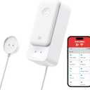 SwitchBot WiFi Water Leak Detector, Smart Water Sensor with 100dB Adjustable Alarm&App Alerts, IP67 Waterproof, Detector for Home with Cable, No Hub Required (Support 2.4G) (White, Pack, 1)