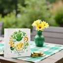 Happy St. Patricks Day Wooden Box Sign, Lucky Clover Green Top Hat, Beer Mug, Horseshoe, Green Home Office Irish Themed Party Decor, Home Desk Office Decor 5 x 5 Inches