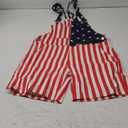 Mens Rompers American Flag Jumpsuits 4th of July Jean Overalls with Zipper Fly Bro Outfits (X-Large)