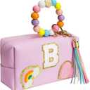 Birthday Gifts for Kids 4 5 6 7 8 9 10 11 12 year Old, Girl gifts Skin Care, Letter Pouch Cosmetic Toiletry Bag, Personalized Gift for Girl, Gift Bags (Medium)