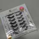 Wispy False Eyelashes Kit With Bond, Seal and Tweezer, 7 Pairs Natural Look Fake Cat Eye Lashes Strips Thin Band Extensions Waterproof Easy Eyelashes for Beginners DF100
