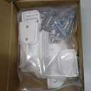 Retractable Baby Gate Replacement Parts, 55" W x 33" H Retractable Baby Gate Extensions (Including 2 x Latches + 2 x Brackets + 1 Set of Screws) for Retractable Gate (White)