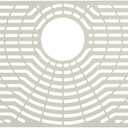 Silicone Sink Protector 28"x14" Rear Drain Hole, Heat Resistant Easy Clean Non-slip Silicone Kitchens Sinks Mat for Bottom of Stainless Steel Porcelain Sink, Folding Farmhouse Rear Drain Sink Mats