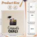 Fumete Beige Class of 2026 Graduation Album Self Adhesive Photo Scrapbook 40 Pages 11.5 x 10.5 Inch Linen Memory Book with Cover Display Window DIY Album for School College Graduate Party Gift