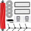 15 Pack Replacement Parts for Q Revo Robot Vacuum, Q Revo Accessory Replacement Kits (1 Rolling Brush + 2 HEPA Filters + 2 Dust Bags + 4 Mop Pads + 4 Side Brushes)