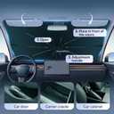 Autorder Windshield Sun Shade Umbrella for 2011-2018 Dodge RAM 1500 Accessories,Upgraded Ice Crystal Material,Easy Setup Umbrella Sunshade for Car Windshield,100% Sun Blocking