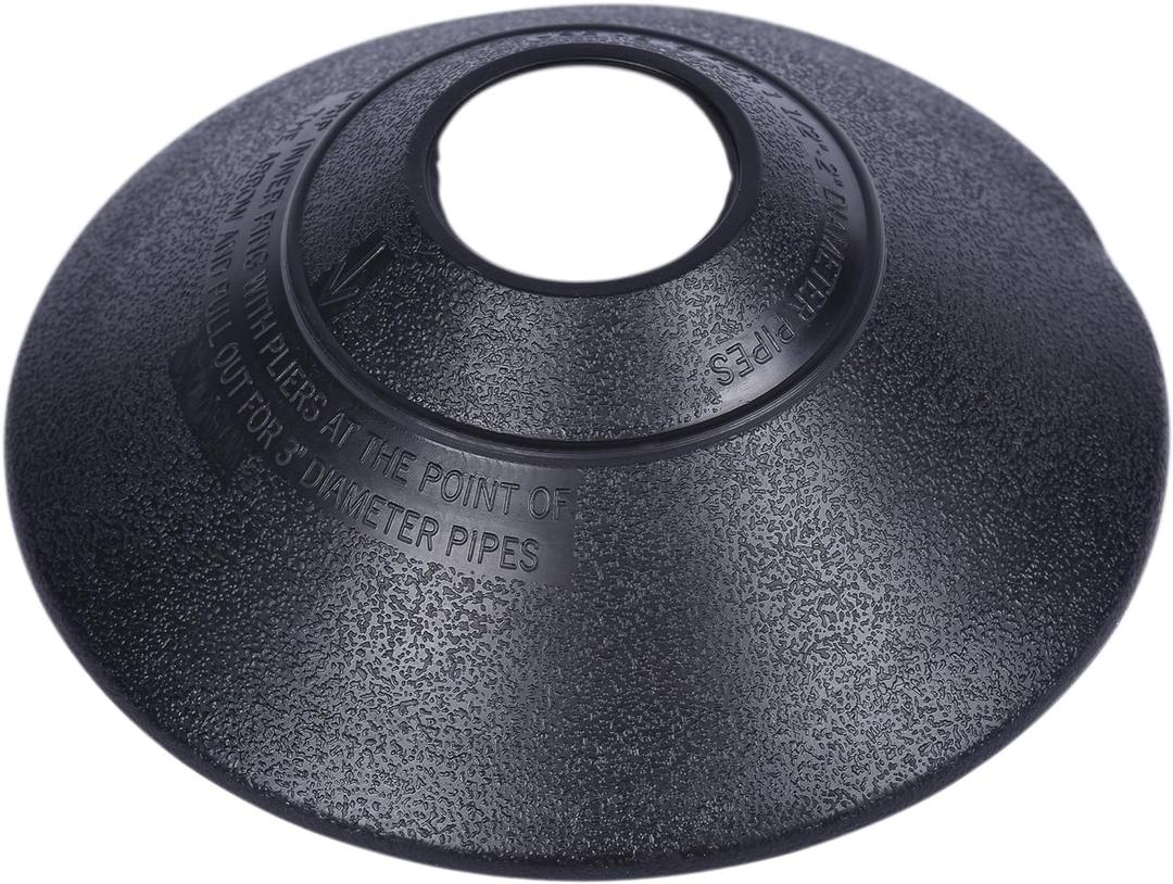 Oatey 14136 Rain Collar 1.5"-3" No-Calk Roof Flashing, Black