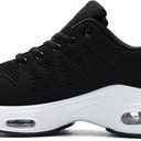 Womens Running Shoes Walking Tennis Gym Fashion Sneakers Athletic Casual Comfortable Breathable Jogging Shoe Black/White US Size 9