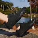 Barefoot Shoes for Men and Women | Wide Toe Box & Zero-Drop Sole for Natural Movement | Minimalist Trail Running, Hiking & Water Sports Shoes | Flexible, Lightweight & Non-Slip (12.5 Women/11 Men, Color_black)