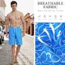 Mens Swimming Trunks Swim Trunks Quick Dry Swim Shorts with Mesh Lining Funny Swimwear Bathing Suits (Blue, S)