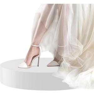 Round Mannequin Display Pedestal Stands, Premium Cylinder Stands for Party, Jewelry Exhibitions, and Retail Displays(White 31.5"*5.9")