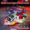 Helicopter Toy for Toddlers with Lights and Music, 360 Rotating Airplane Toy for Kids, Bump-and-Go Action, Birthday Gift for Boys Girls Ages 3-7 (Red)