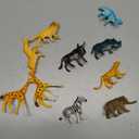 Safari Animals Figures, Plastic Zoo Animals Toys for Toddlers 1-3, Realistic Jungle Animal Figurines for Kids 3-5, 12Pcs Wild African Toys Birthday Gifts Boys Girls