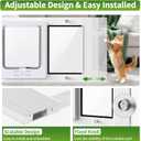 Aluminum Frame Cat Door for Window with Magnetic Auto Closure, Adjustable Width Quick-Fit Pet Door for Window Insert, Suitable for Most Medium Cats & Small Dogs (27''-32'')