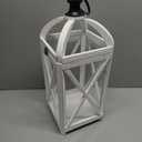 Perfnique Farmhouse Outdoor Lanterns for Patio,  White Rustic Lanterns Decor, Vintage Hanging Candle Holder Decorative for Porch, Garden, Yard, Indoor