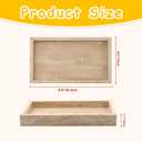Natural Travertine Tray, 9.7x5.5 Inch Bathroom Vanity Organizer for Perfume Jewelry Candle Makeup,Decorative Stone Tray for Bathroom Toilet Tank Kitchen Sink Table, Beige