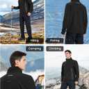 DURAWERK Softshell Jacket Mens Fleece Jacket Water Resistant Jackets Work Jackets for Men Tactical Jacket Windbreaker (Black, XL)