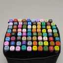 Markers 80 Colors with Base Dual Tip Art Drawing Markers for Anime Sketch Illustrations - Refillable