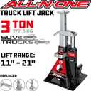 POWERBUILT 3 Ton All-in-One Hydraulic Bottle Jack and Jackstand in One, Compact, Wide Base, 11-21 Inch Range, Eliminates Jackstands, for Trucks, SUVs, RVs, Trailers, ASME, Not for Sedans - 640912